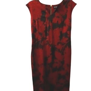 Liz Claiborne Cranberry Pencil Dress w/Gold Zipper.